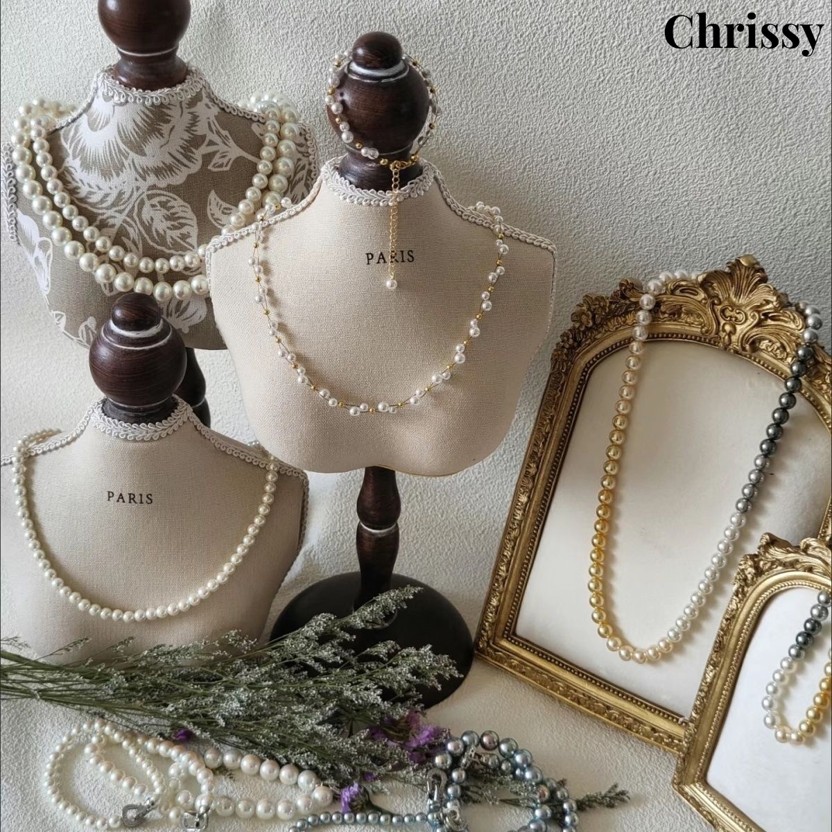 Body Jewelry Holder - Necklace Chain Bust Jewelry Holder Elegant