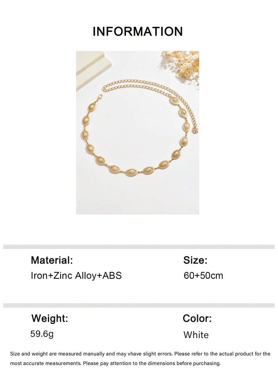 Body Jewelry For You - 1pc Fashionable Sexy Sunflower Waist Chain,