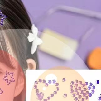 Body Jewelry Stickers - 1 Sheet Colorful Self Adhesive Face