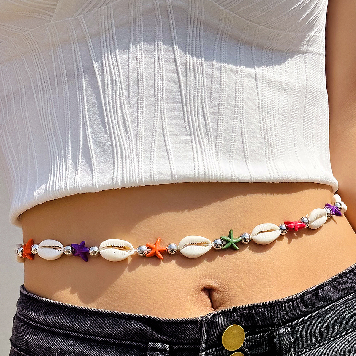 Qualiti Body Jewelry - Tocona Bohemian Shell Color Starfish Belly