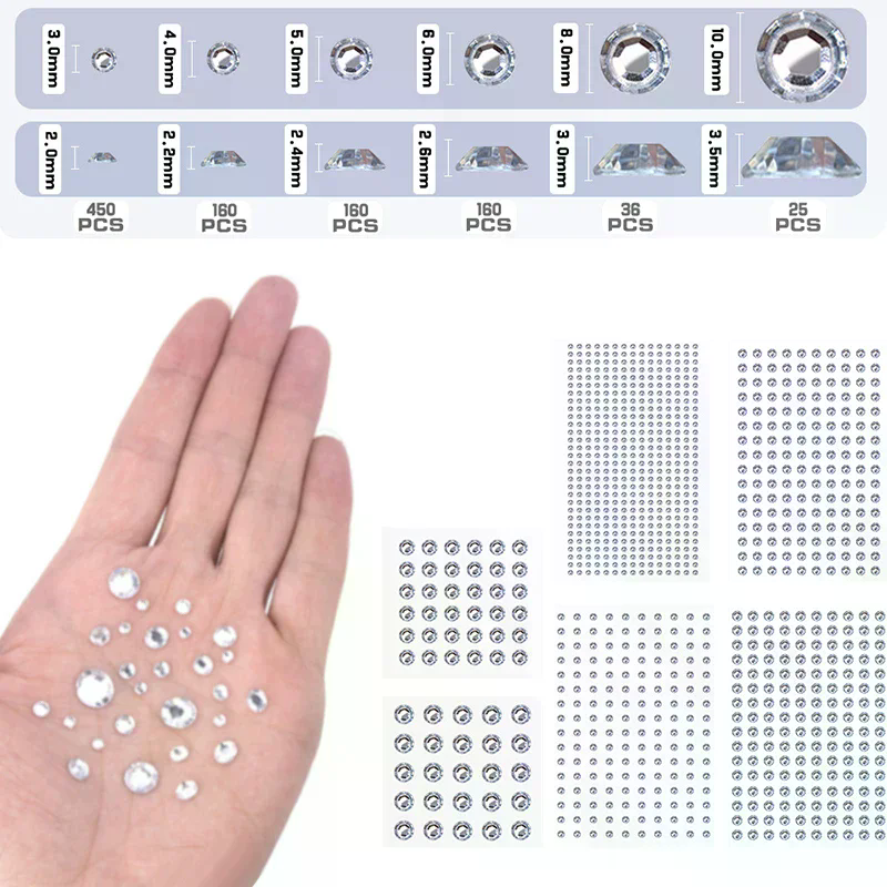 Self Adhesive Face Hair Gems R – Body Jewelry Stickers Bewertung und Preis