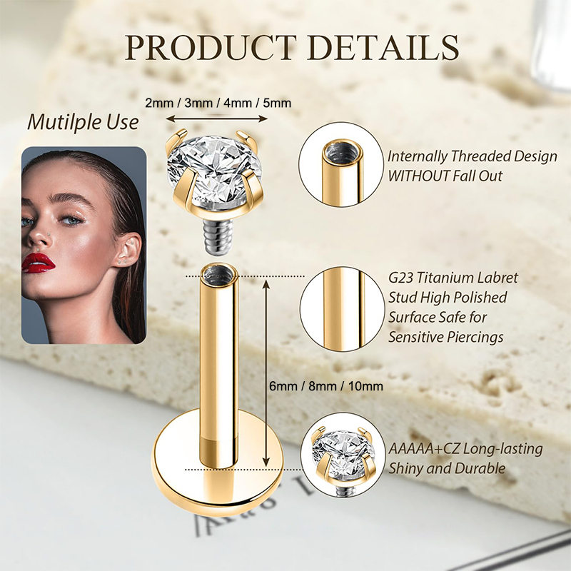 16G Titanium Internally Thread – Body Jewelry Back Bewertung und Preis
