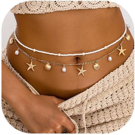 Starfish Waist Chain Women Adj – Body Jewelry Beach Bewertung und Preis