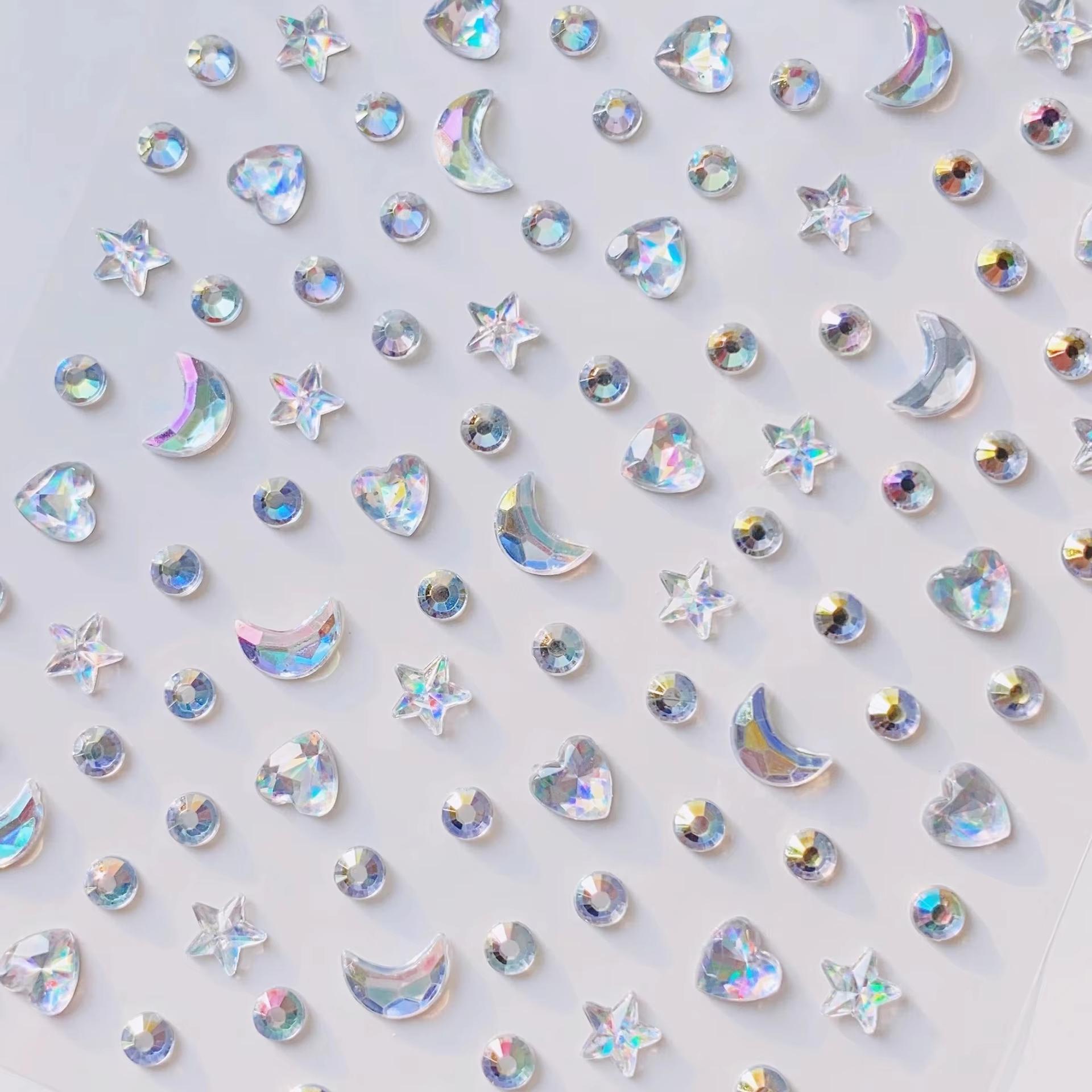 1/2pcs 3D Star Moon Heart Rhin – Body Jewelry Stickers Bewertung und Preis