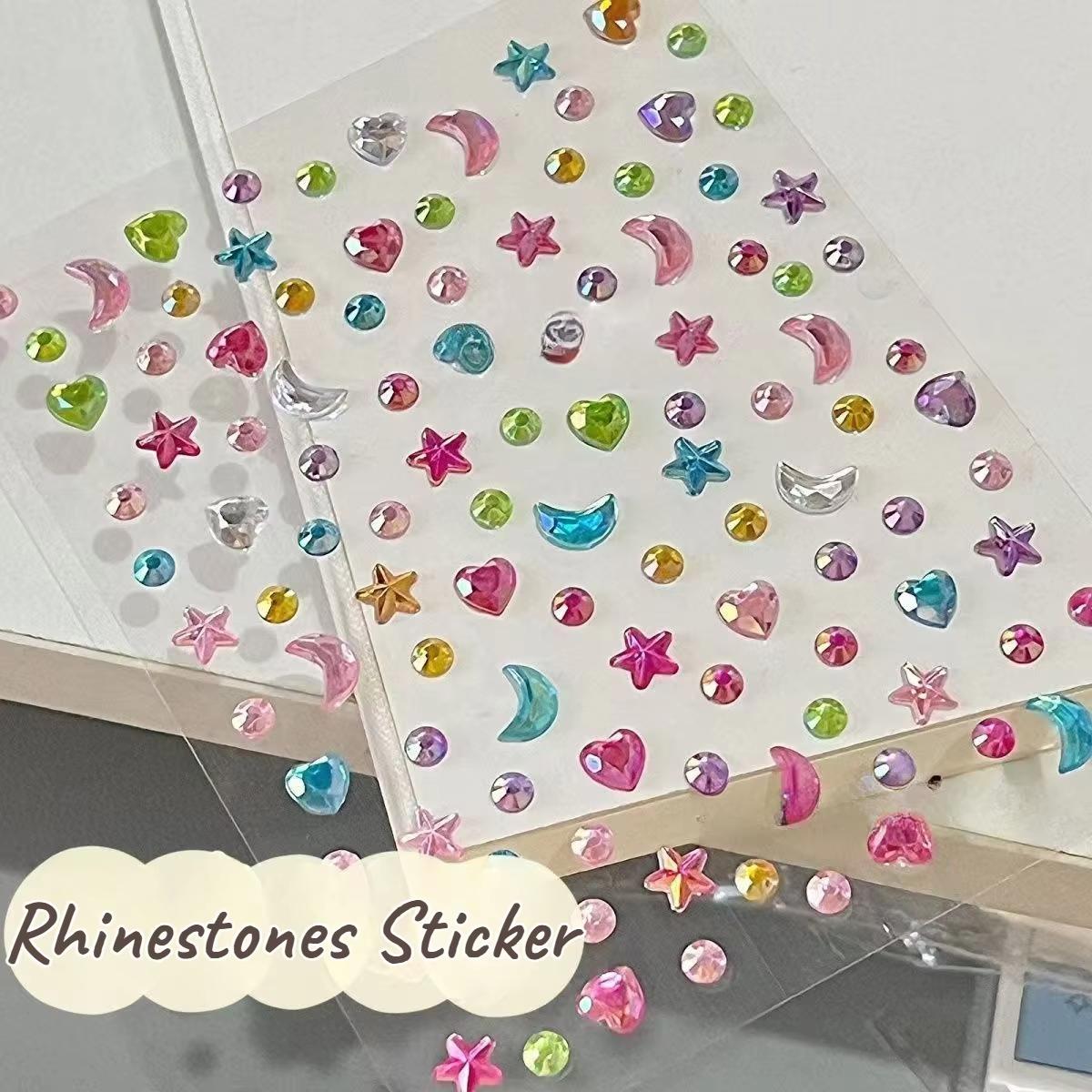 1/2pcs 3D Star Moon Heart Rhin – Body Jewelry Stickers Bewertung und Preis