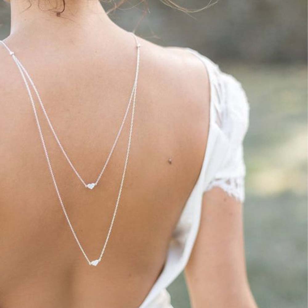 Elegant Double Layer Heart Bac – Body Jewelry Back Bewertung und Preis
