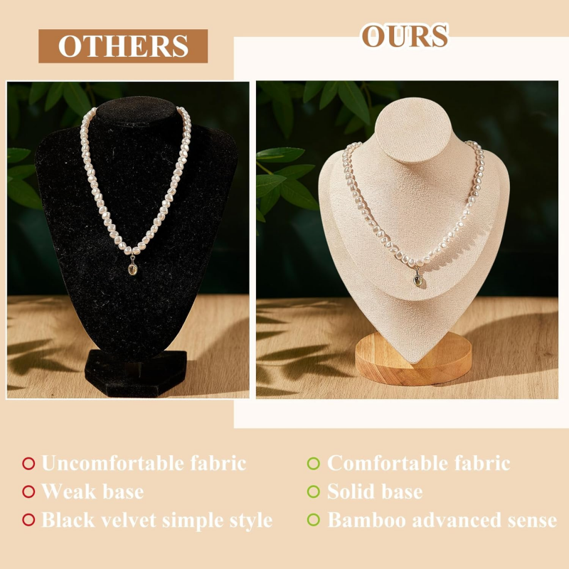 Necklace Display Stand Bamboo  – Body Jewelry Holder Bewertung und Preis