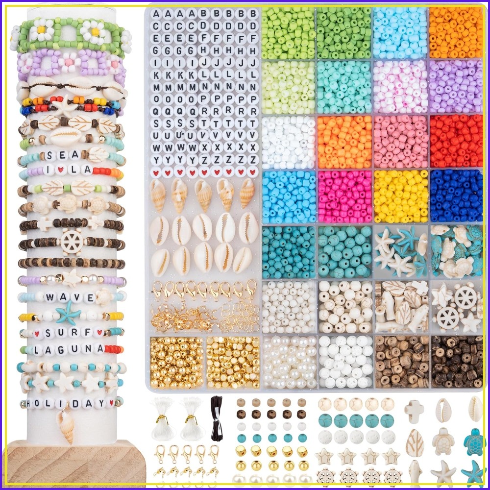 6000pcs 4mm Glass Beads for Br – Body Jewelry Beach Bewertung und Preis