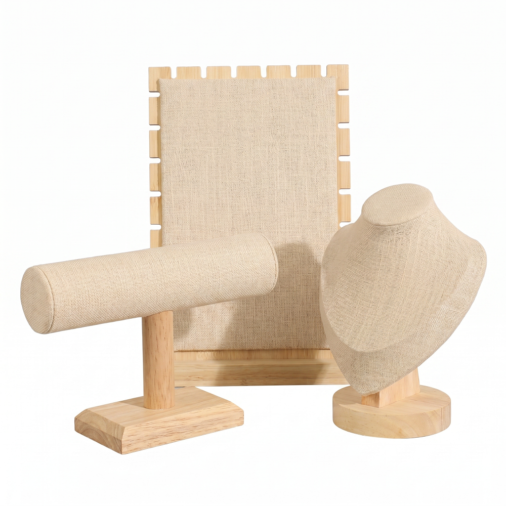 Wood Linen Jewelry Display Sta – Body Jewelry Holder Bewertung und Preis