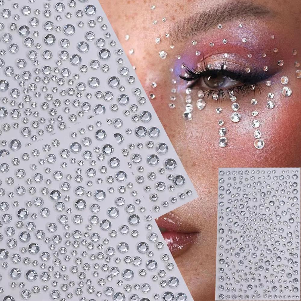 1 Sheet Silver-White Glitter 3 – Body Jewelry Stickers Bewertung und Preis