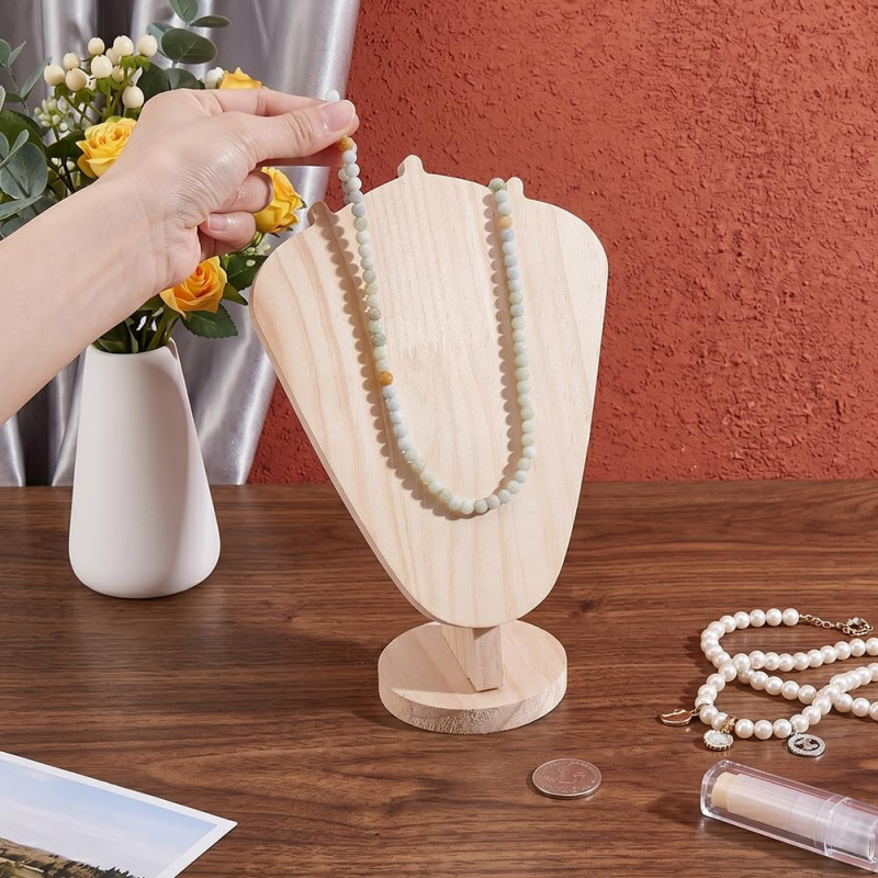 Wood Necklace Display Stand, J – Body Jewelry Holder Bewertung und Preis