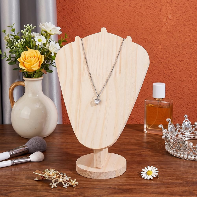 Wood Necklace Display Stand, J – Body Jewelry Holder Bewertung und Preis