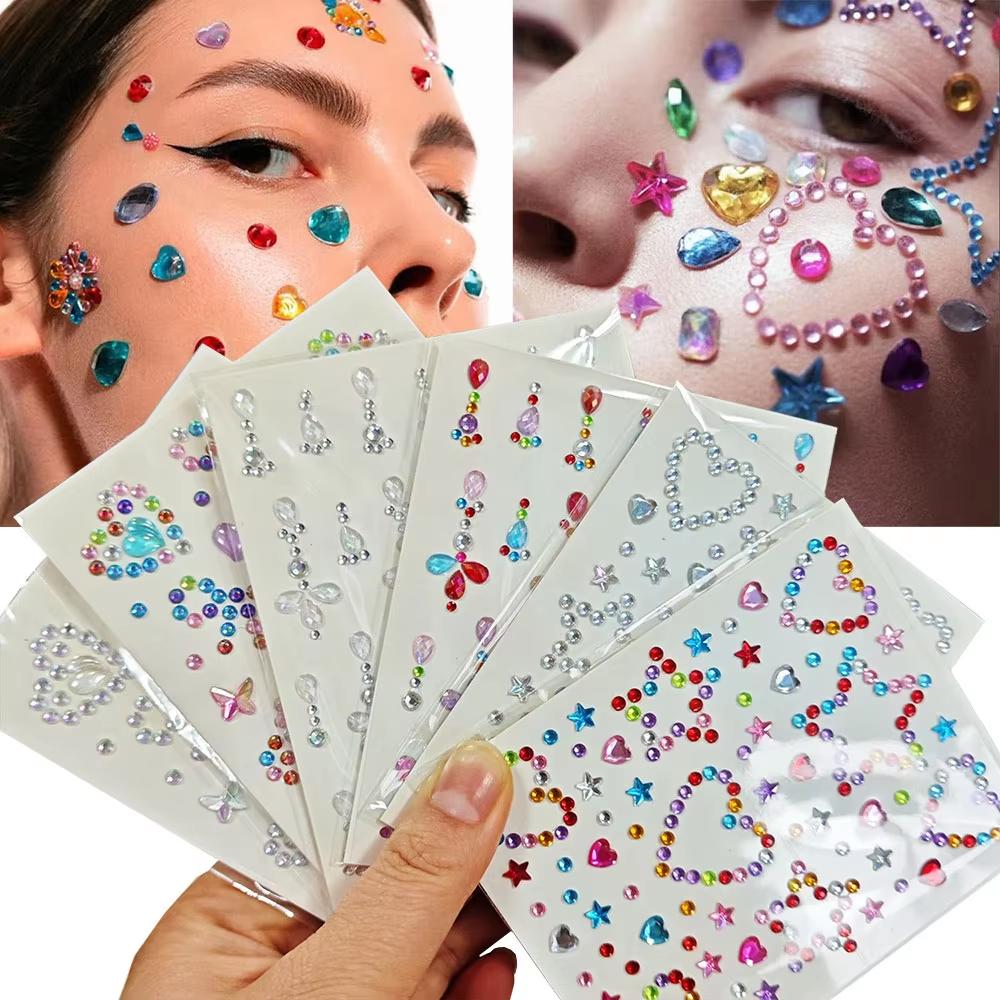 1 Sheet Colorful Bow/Star/Hear – Body Jewelry Stickers Bewertung und Preis
