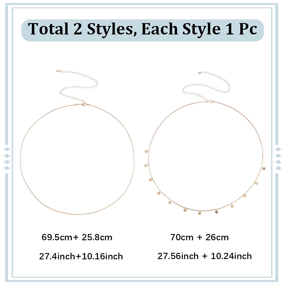 2Pcs Iron Waist Body Chain Bik – Body Jewelry For You Bewertung und Preis