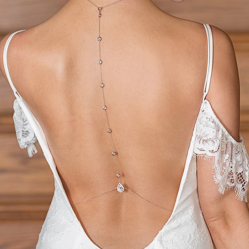 Hot style zircon back chain br – Body Jewelry Back Bewertung und Preis