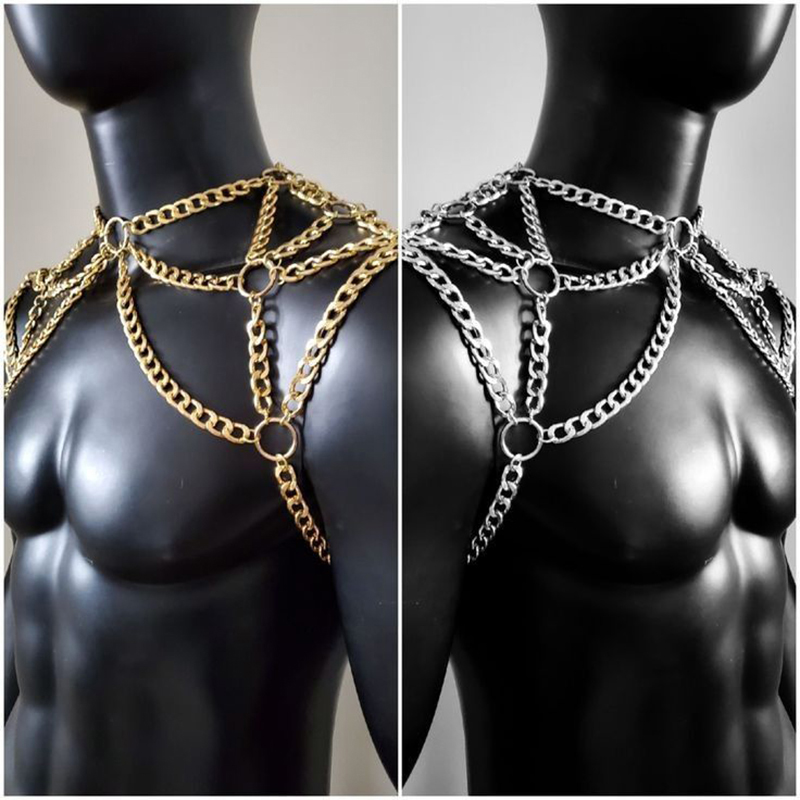 Punk Men Shoulder Body Chain B – Body Jewelry Beach Bewertung und Preis