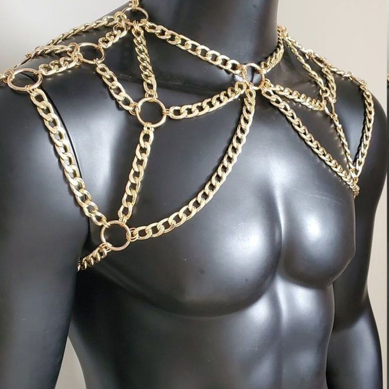 Punk Men Shoulder Body Chain B – Body Jewelry Beach Bewertung und Preis