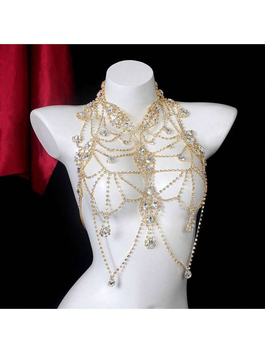 Rhinestone Body Chain Bra Neck – Body Jewelry For You Bewertung und Preis