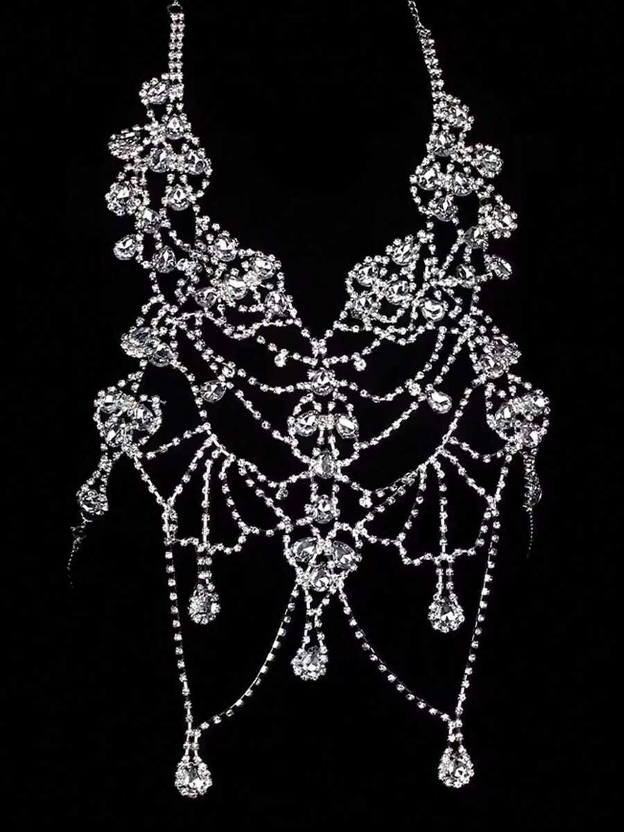 Rhinestone Body Chain Bra Neck – Body Jewelry For You Bewertung und Preis