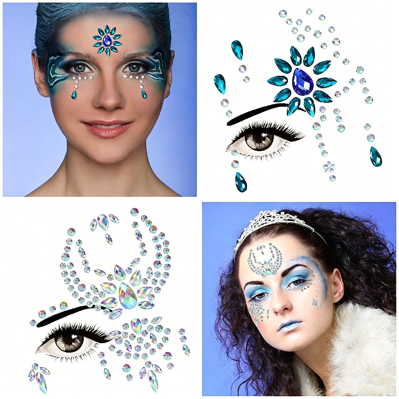 Half Face Mermaid Rhinestone S – Body Jewelry Stickers Bewertung und Preis