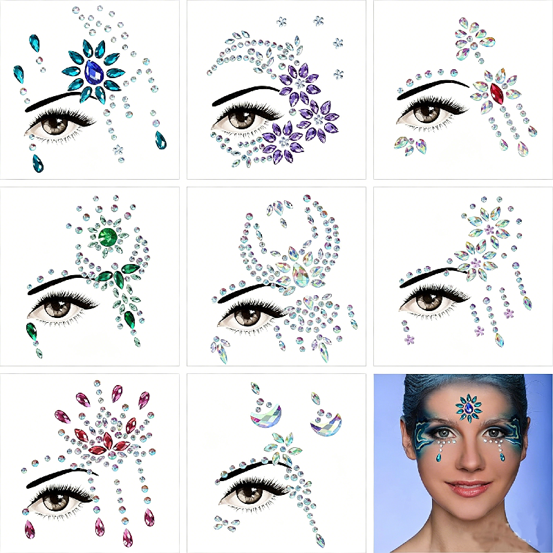 Half Face Mermaid Rhinestone S – Body Jewelry Stickers Bewertung und Preis