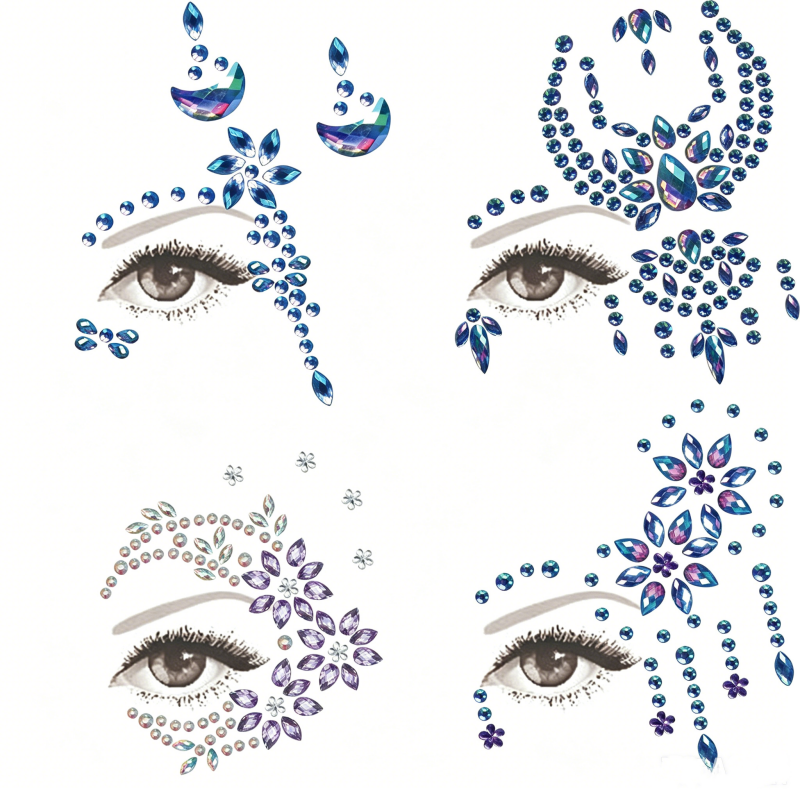 Half Face Mermaid Rhinestone S – Body Jewelry Stickers Bewertung und Preis