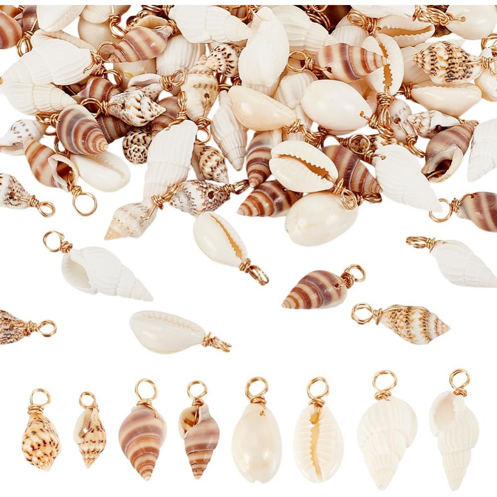 100pcs 4 Styles Natural Shell  – Body Jewelry Beach Bewertung und Preis