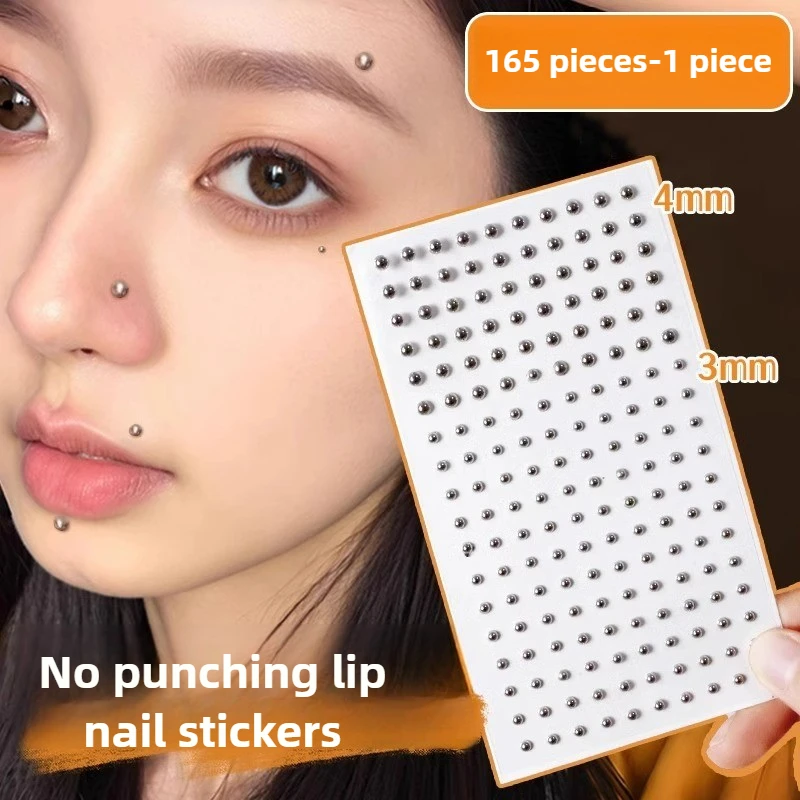 165pcs Non Piercing Lip Nails  – Body Jewelry Stickers Bewertung und Preis