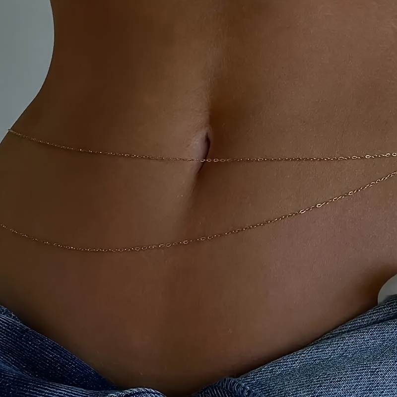 1Double-layer gold metal waist – Body Jewelry Beach Bewertung und Preis