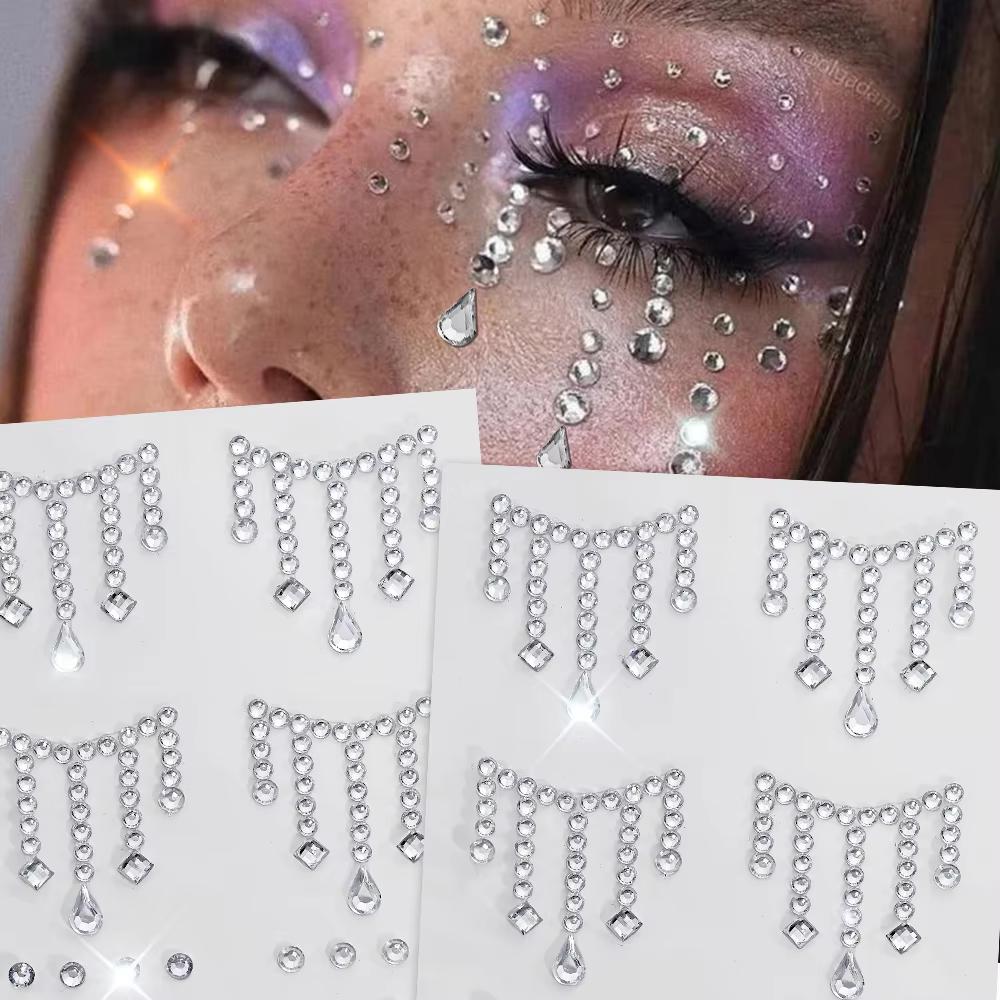 1/5 Sheets Face Jewels Sticker – Body Jewelry Stickers Bewertung und Preis